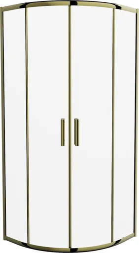 MEXEN Rio sprchový kout čtvrtkruh 70 x 70, transparent, zlatá 863-070-070-50-00