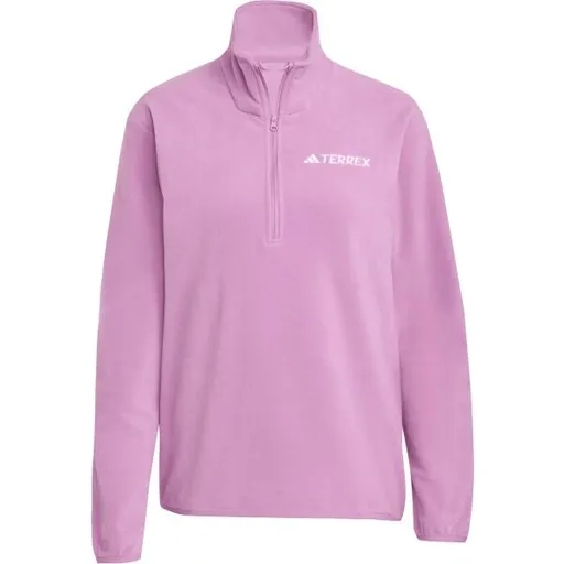 adidas MULTI ESSENTIALS 1/2 ZIP FLEECE Dámská fleecová mikina, růžová, velikost
