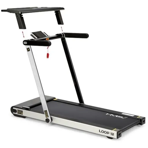 HMS LOOP12 Elektrický běžecký pás s pultem, černá, velikost