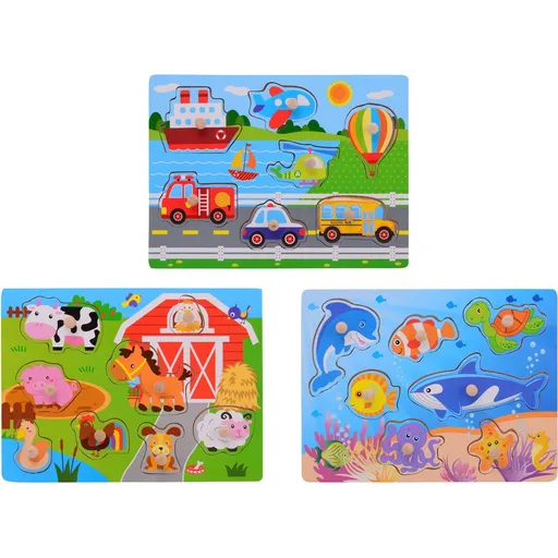 Dřevěné puzzle s úchytem malé