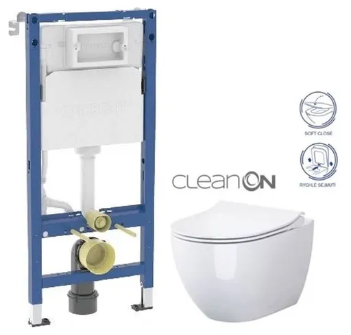 GEBERIT DuofixBasic bez tlačítka + WC CERSANIT ZEN CLEANON + SEDÁTKO 458.103.00.2 X HA1
