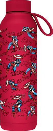 Nerezová termoláhev s poutkem Solid, 630ml, Quokka, Captain America