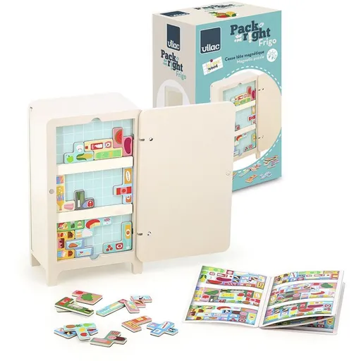 Vilac Dřevěná magnetická hra Ulož to správně! Lednička