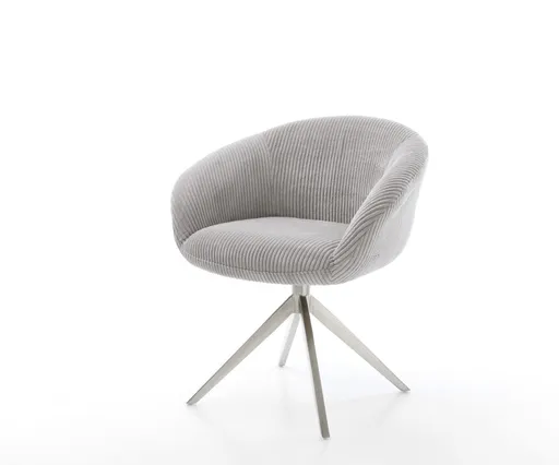 Otočná židle Vinka-Flex s područkami Šňůra stříbrno-šedá