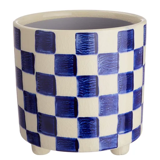 NEW DELFT Květináč šachovnice 13,5 cm