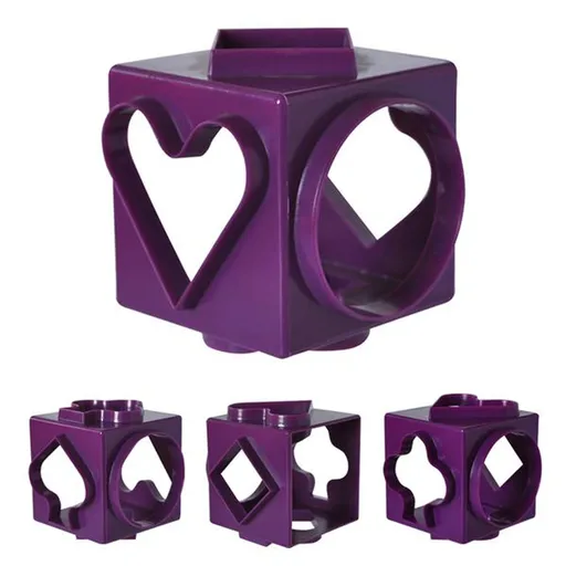 Plastová vykrajovátka na cukroví TORO krychle Varianta: RŮOVÁ