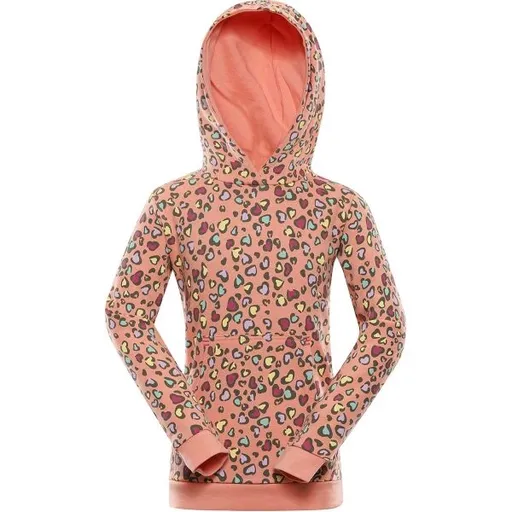 NAX NALO Dívčí mikina, lososová, velikost 164-170