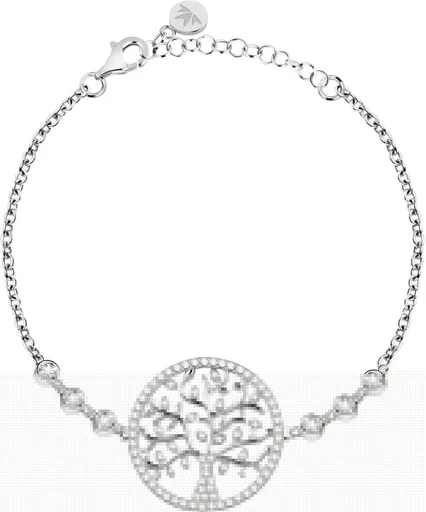 Morellato Stříbrný náramek s krystaly Strom života Albero Della Vita SATB08