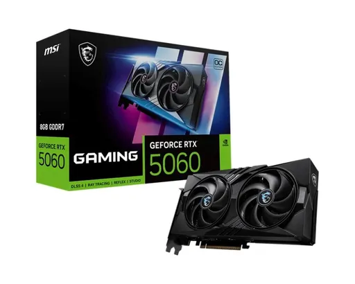 MSI VGA NVIDIA GeForce RTX 5060 8G GAMING OC, RTX 5060, 8GB GDDR7, 3xDP, 1xHDMI