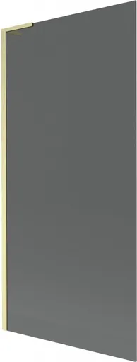 MEXEN/S Next L vanová zástěna FIX 90 x 150, grafit, zlatá kartáčovaná 895-090-000-03-40-55