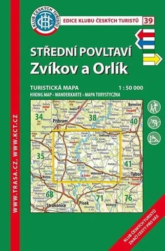 KČT 39 Střední Povltaví, Zvíkov 1:50T Turistická mapa
