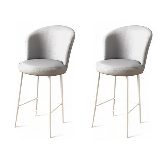 Sada barových židlí Uras Grey and White, 2 ks, 2 ks