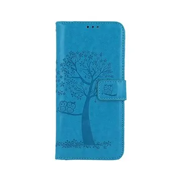 TopQ Pouzdro Realme 8 knížkové Tyrkysový strom sovičky 70817 (Sun-70817)