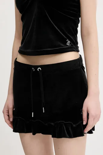 Velurová sukně Juicy Couture RUFFLE