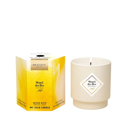 My Jolie Candle Vonná svíčka 36h s náramkem Gold Les Surprenantes Ostrov Monoi 320279