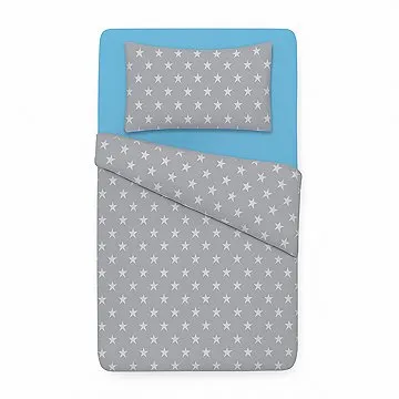 BabyTýpka 3-dílná sada povlečení - Stars blue  (8594201221439)