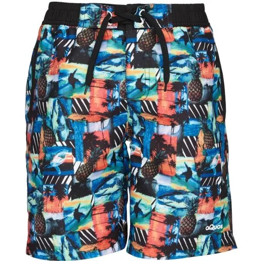 AQUOS GILLON Chlapecké koupací šortky, černá, velikost 128-134