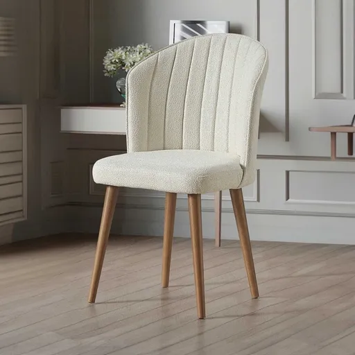 Sada židlí (2 kusy) Rubi - Cream, Walnut