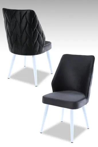 Sada židlí (2 kusy) Pufi - Anthracite, White