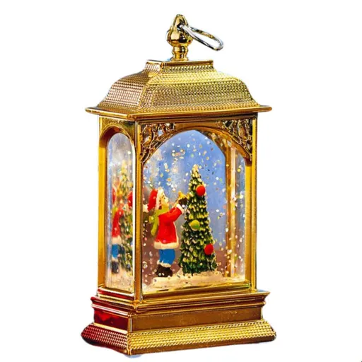 Vánoční lucerna se třpytkami