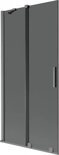 MEXEN/S Velar dvoukřídlá posuvná vanová zástěna 90 x 150, grafit, grafit kartáčovaná 896-090-000-41-66