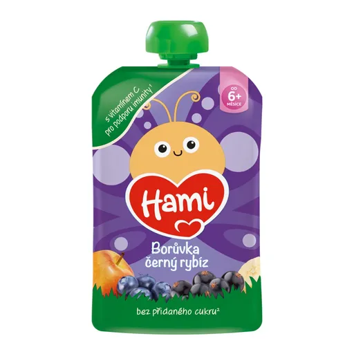 Hami Borůvka, černý rybíz 6m+ kapsička 100 g
