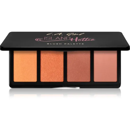 L.A. Girl Cosmetics Fanatic paleta tvářenek odstín Island Hottie 4x4 g