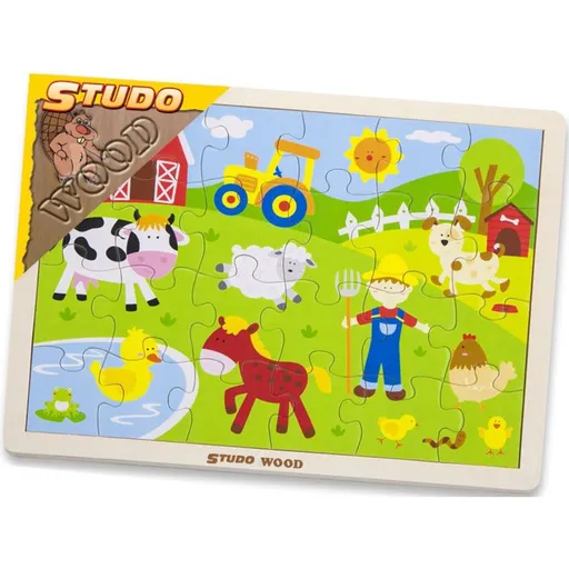 Studo Wood Puzzle farma 24 ks
