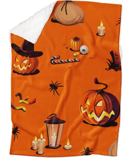 Deka Halloweenský vzor 1 (Podšití beránkem: ANO)