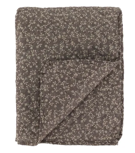 Šedý přehoz s květinami Aix Vintage Quilt - 130*180 cm Chic Antique