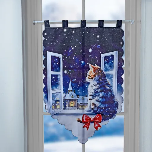 Záclona Zimní scéna