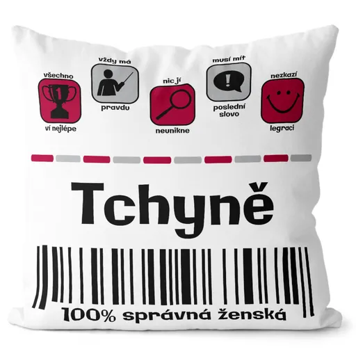 Polštářek Tchyně 100% (Velikost: 55 x 55 cm)