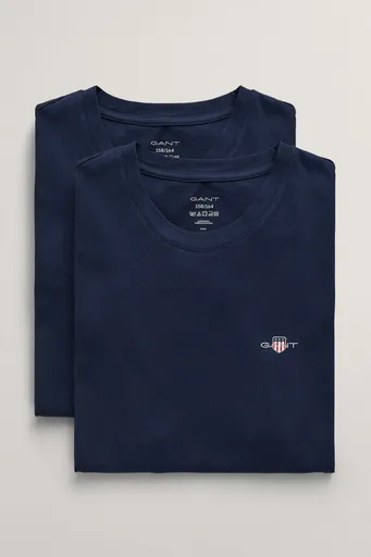 SPODNÍ PRÁDLO GANT C-NECK T-SHIRT 2-PACK MARINE