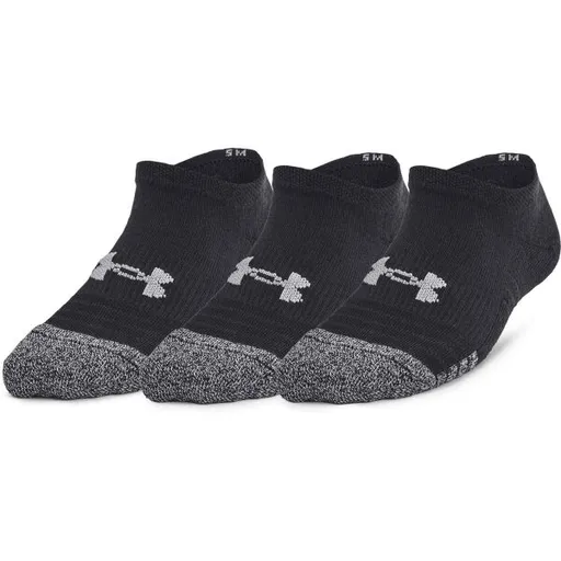 Under Armour HEATGEAR 3PK NO SHOW Dětské ponožky, černá, velikost M