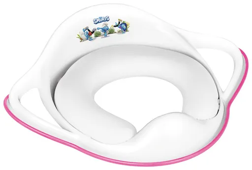 MALTEX Redukce na WC s úchyty měkká Šmoulové - Pink