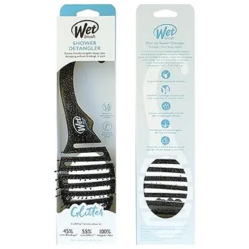 WET BRUSH Shower Detangler Glitter Black (736658581119)