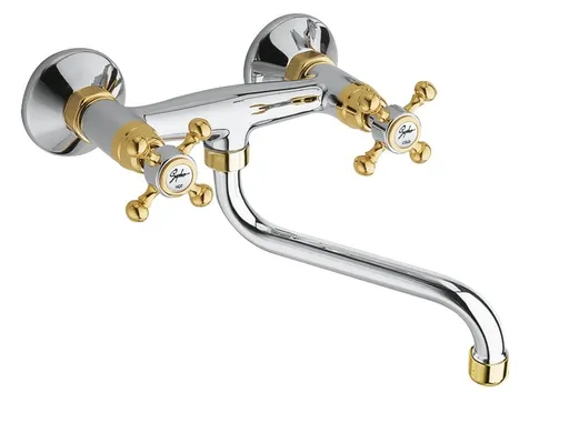 SAPHO ANTEA nástěnná baterie, chrom/zlato 3062