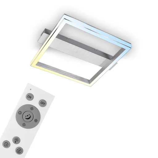 BRILONER CCT stropní svítidlo 42 cm, 26W, 2500lm, hliník 3760019