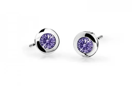 Cutie Jewellery Dětské náušnice z bílého zlata C1537-30-X-2 fialová