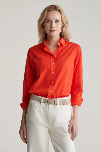 KOŠILE GANT REG POPLIN SHIRT ORANGE RED