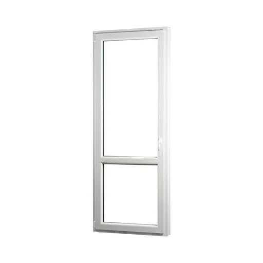 Jednokřídlé plastové balkónové dveře REHAU Smartline+, levé - SKLADOVÁ-OKNA.cz - 850 x 2330