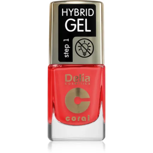 Delia Cosmetics Coral Nail Enamel Hybrid Gel gelový lak na nehty odstín 146 11 ml