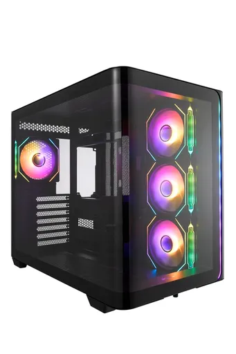 FSP M580-BA/Midi Tower/Transpar./Černá