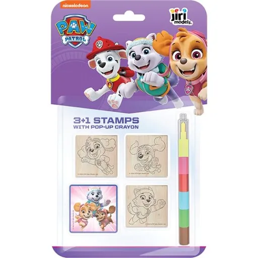 TLAPKOVÁ PATROLA RAZÍTKA 3+1 S VOSKOVKOU TLAPKOVÁ PATROLA SKYE Kreativní set, mix, velikost