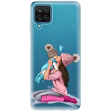 iSaprio Kissing Mom - Brunette and Boy pro Samsung Galaxy A12 (kmbruboy-TPU3-A12)