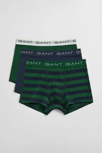SPODNÍ PRÁDLO GANT STRIPED TRUNK 3-PACK FOREST GREEN