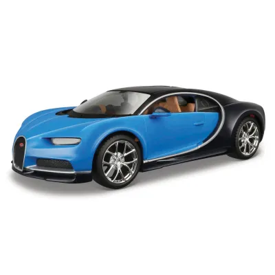Bugatti Chiron, modrá, assembly line, 1:24