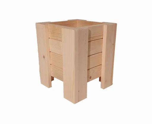 Dřevěný květináč, 26 x 26 x 30 cm