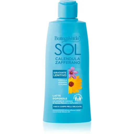Bottega Verde Sol Calendula & Zafferano mléko po opalování na tělo a obličej 200 ml