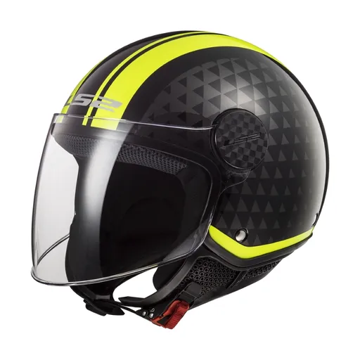 Moto přilba LS2 OF558 Sphere Lux Crush Black H-V Yellow XS (53-54)